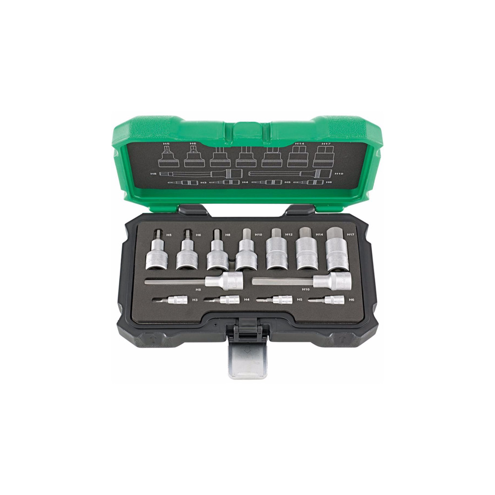 Комплект бит вложки 1/4 + 1/2" FORTIS, за вътрешни шестостени, SW, 13 части Комплект бит вложки 1/4 + 1/2" FORTIS, за вътрешни шестостени, SW, 13 части
