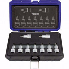 Комплект бит вложки TORX 1/2", FORUM, 9 броя