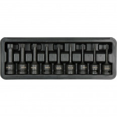Комплект ударни вложки YATO, TX многостен, 1/2", 9 части