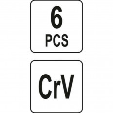 Комплект преходници YATO, CrV, 6 части