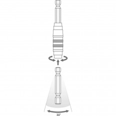 Бит държач, ъглов 30, магнитен YATO, 1/4", 100 мм