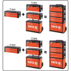 Кутия за инструменти YATO, 49.5 x 25.2 x 18 см, 2 чекмеджета