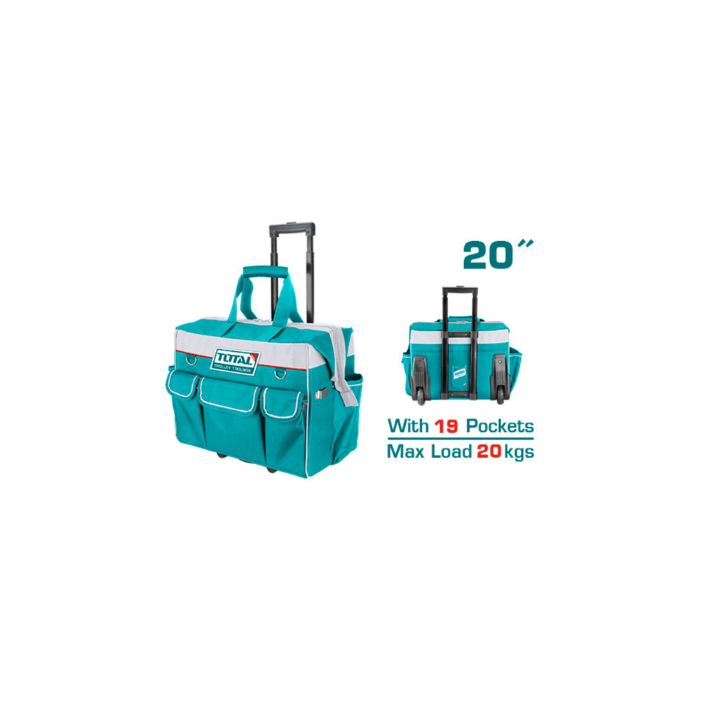 Чанта за инструменти с колела TOTAL Industrial, 20" Чанта за инструменти с колела TOTAL Industrial, 20"