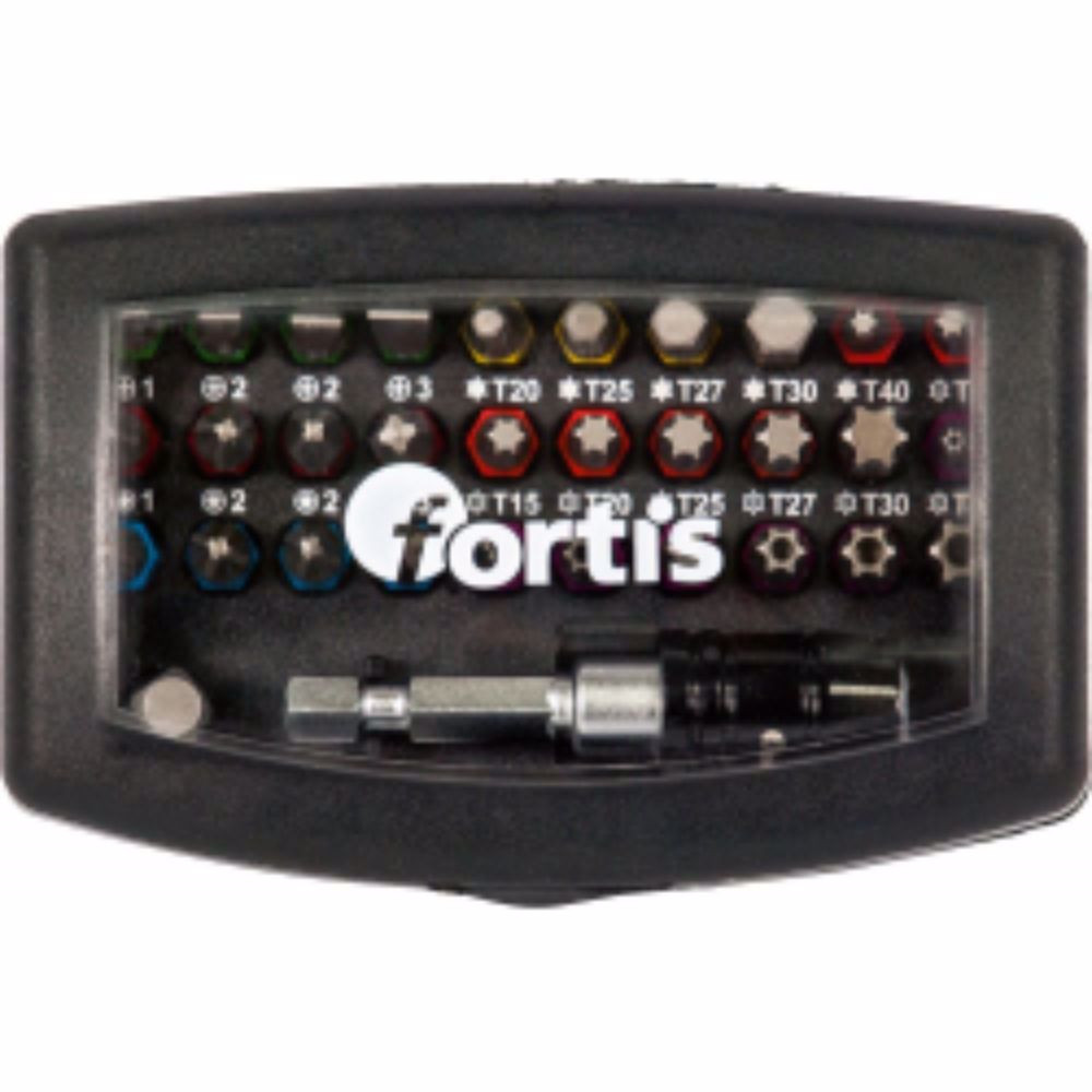 Комплект битове FORTIS, 32 части, цветен код Комплект битове FORTIS, 32 части, цветен код