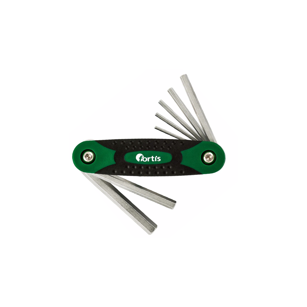 Сгъваем комплект имбусни ключове FORTIS, SW 2 - 8, 7 части Сгъваем комплект имбусни ключове FORTIS, SW 2 - 8, 7 части