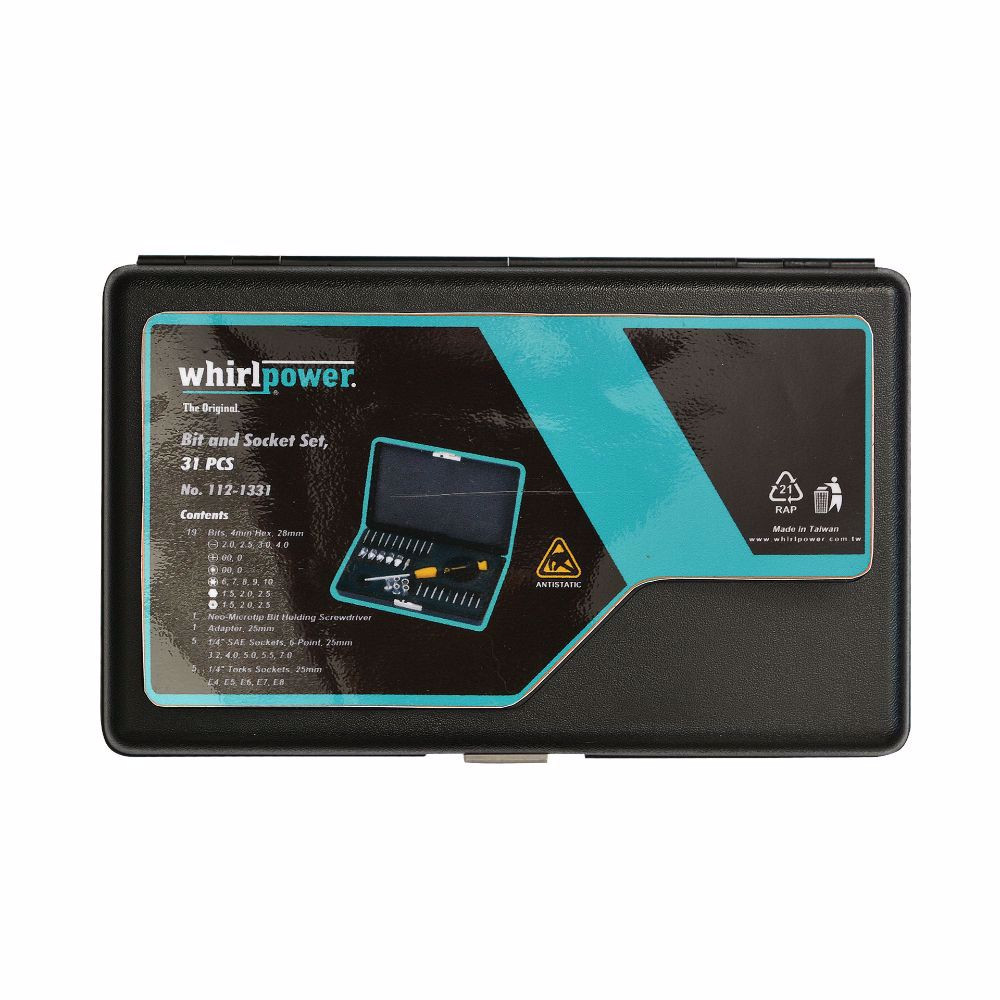 Комплект отвертка и битове WhirlPower, Antistatic, 31 части Комплект отвертка и битове WhirlPower, Antistatic, 31 части