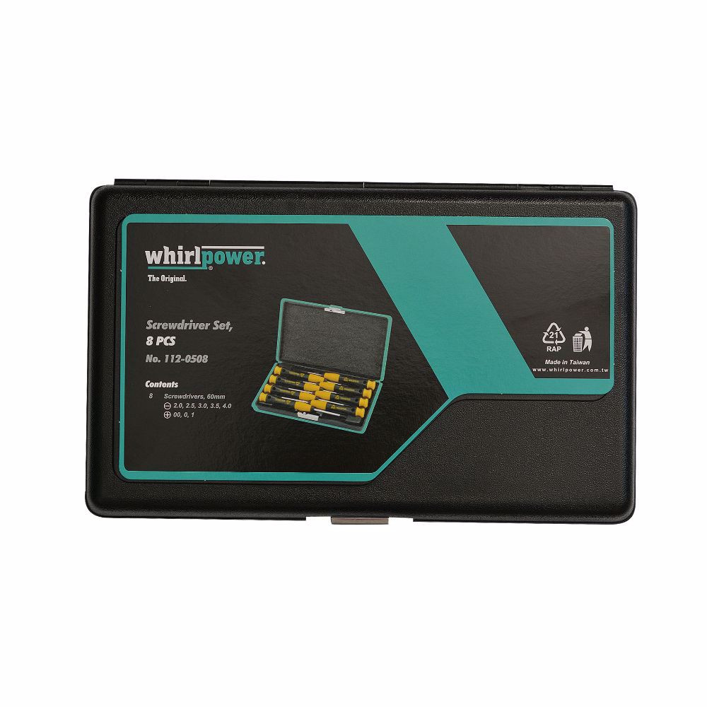 Комплект отвертки WhirlPower, Antistatic, 8 части Комплект отвертки WhirlPower, Antistatic, 8 части