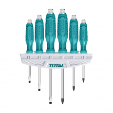 Комплект удaрни отвертки с държач TOTAL, SL, PH, 6 части