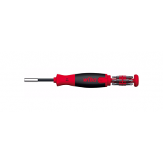 Отвертка с бит държач WIHA, 1/4", SL, PZ, PH, TX, 12 бита