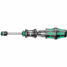 Отвертка с бит държач WERA, 1/4", SL, PH, PZ, 6 бита