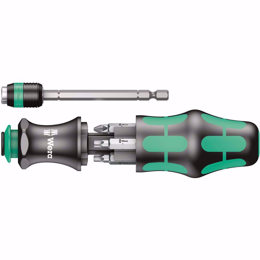 Отвертка с бит държач WERA, 1/4", PZ, TX, 6 бита Отвертка с бит държач WERA, 1/4", PZ, TX, 6 бита