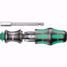 Отвертка с бит държач WERA, 1/4", PZ, PH, SL, 6 бита
