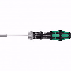 Отвертка с бит държач тресчотна WERA,1/4", 6 части