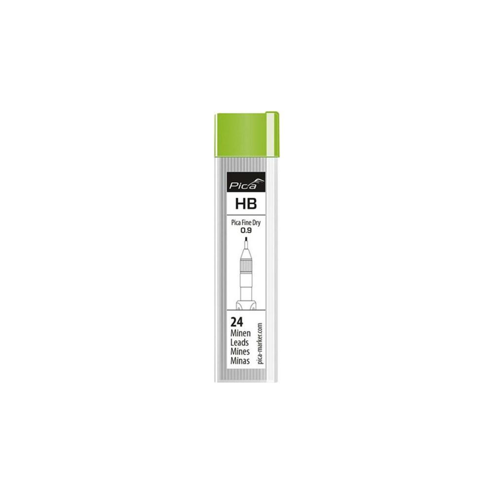 Комплект графити за молив PICA Fine Dry, 24 броя, HB Комплект графити за молив PICA Fine Dry, 24 броя, HB