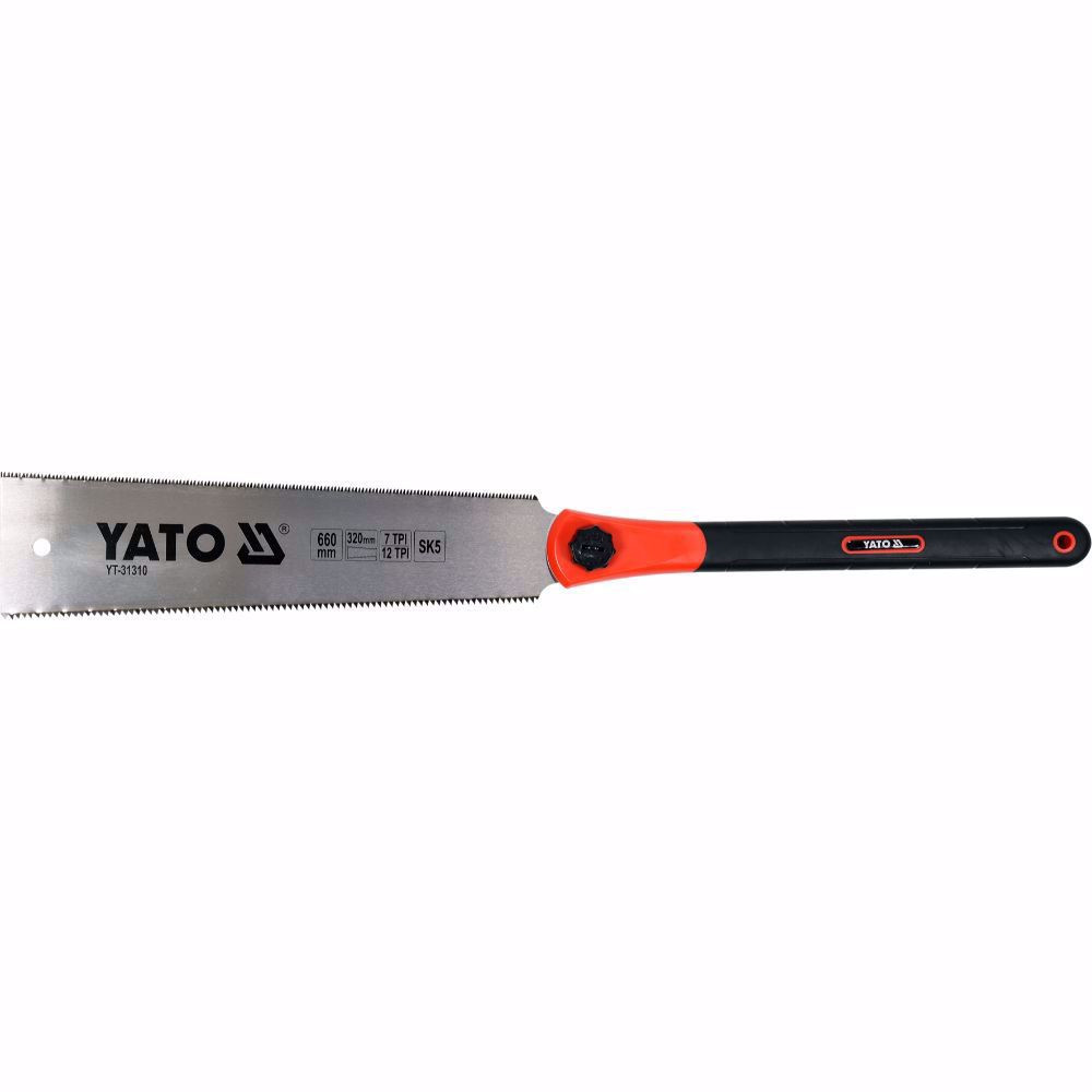 Двустранен японски трион YATO, 7 TPI / 12 TPI, 320 мм Двустранен японски трион YATO, 7 TPI / 12 TPI, 320 мм