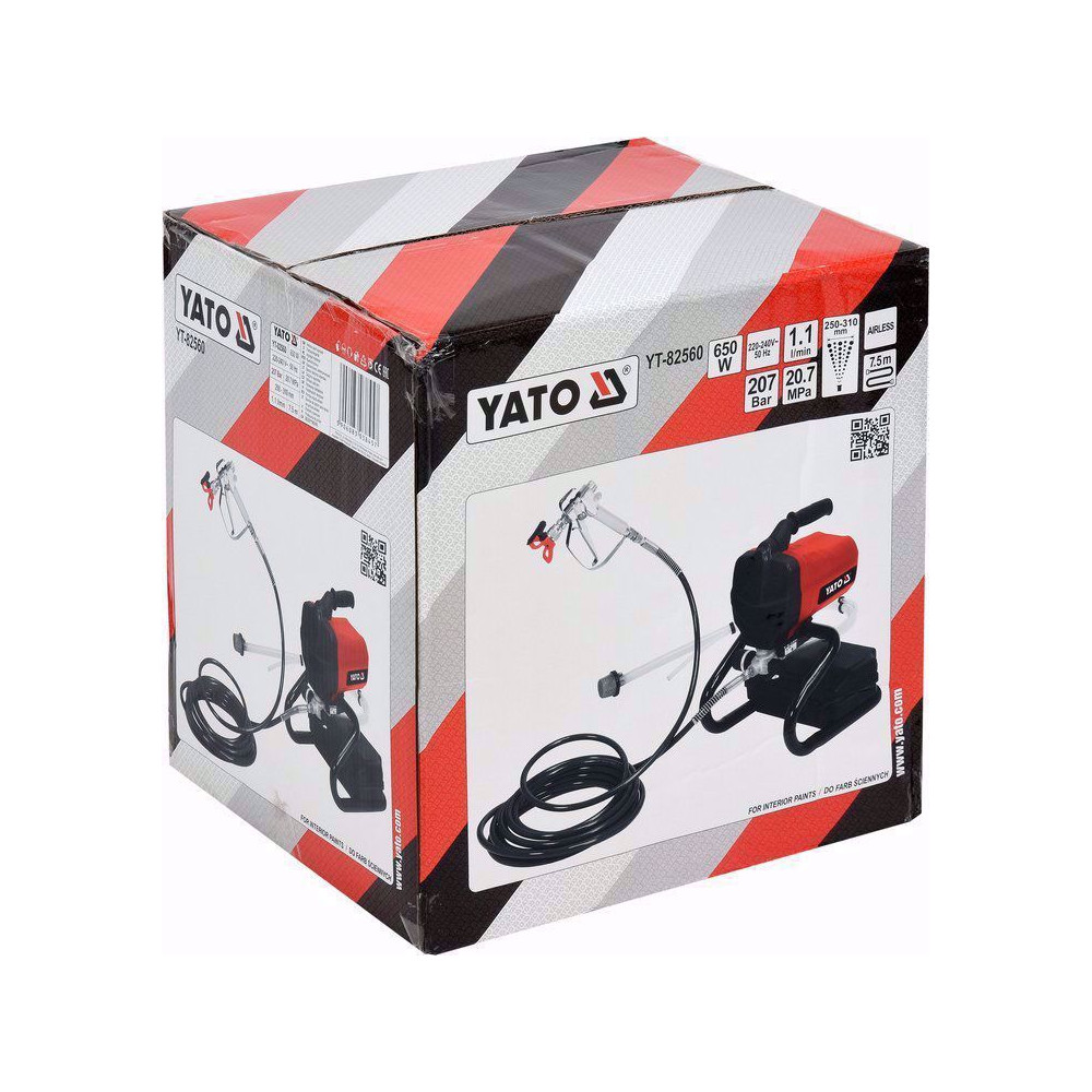 Машина за пръскане на латекс YATO, 650 W, 1.1 L/min, 207 Bar Машина за пръскане на латекс YATO, 650 W, 1.1 L/min, 207 Bar