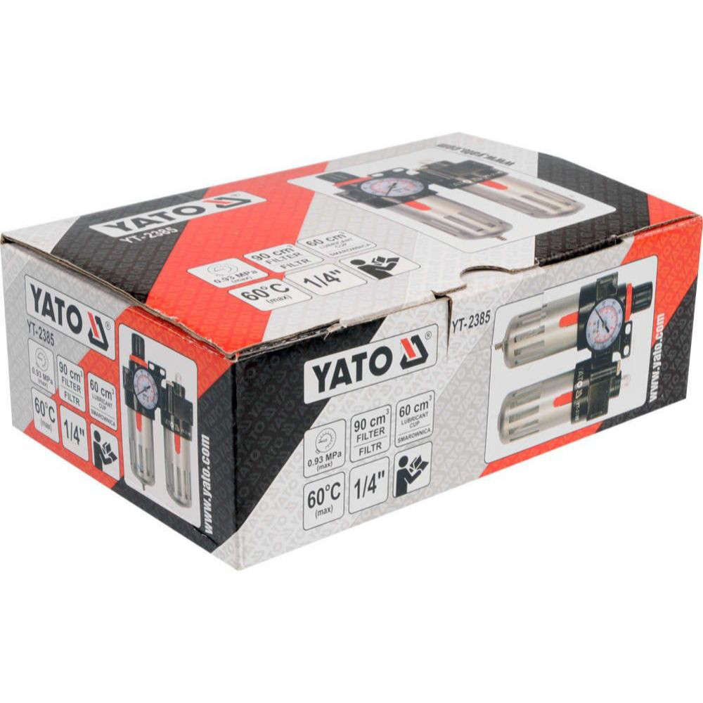 Пневмогрупа YATO, 1/4", 9.3 Bar, 90 см³ Пневмогрупа YATO, 1/4", 9.3 Bar, 90 см³