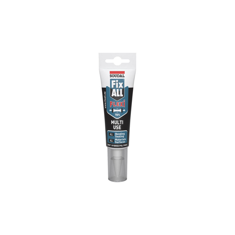Универсално лепило SOUDAL, FIX ALL Flexy, бял, 125 ml Универсално лепило SOUDAL, FIX ALL Flexy, бял, 125 ml