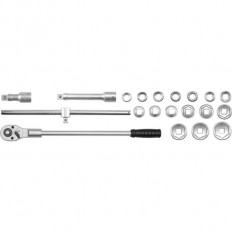Комплект тресчотка и вложки YATO, 3/4", 20 части
