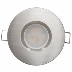 LED ЛУНА ЗА ВГРАЖДАНЕ IP44 6.5W, 2700K, 220V, ТОПЛА СВЕТЛИНА, САТИНИРАН НИКЕЛ