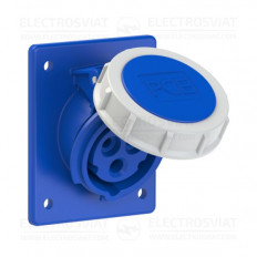 ИНДУСТРИАЛЕН KОНТАКТ ЗА ПАНЕЛЕН МОНТАЖ 80х97ММ, 2P+PE 16A, 230V, IP66/67