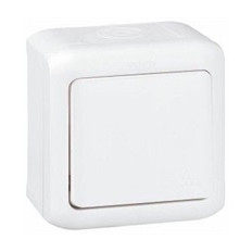 Бутон IP44 открит монтаж цвят Бял Forix Legrand