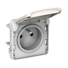 Контакт за вграждане френски стандарт IP55 цвят Бял Plexo Legrand