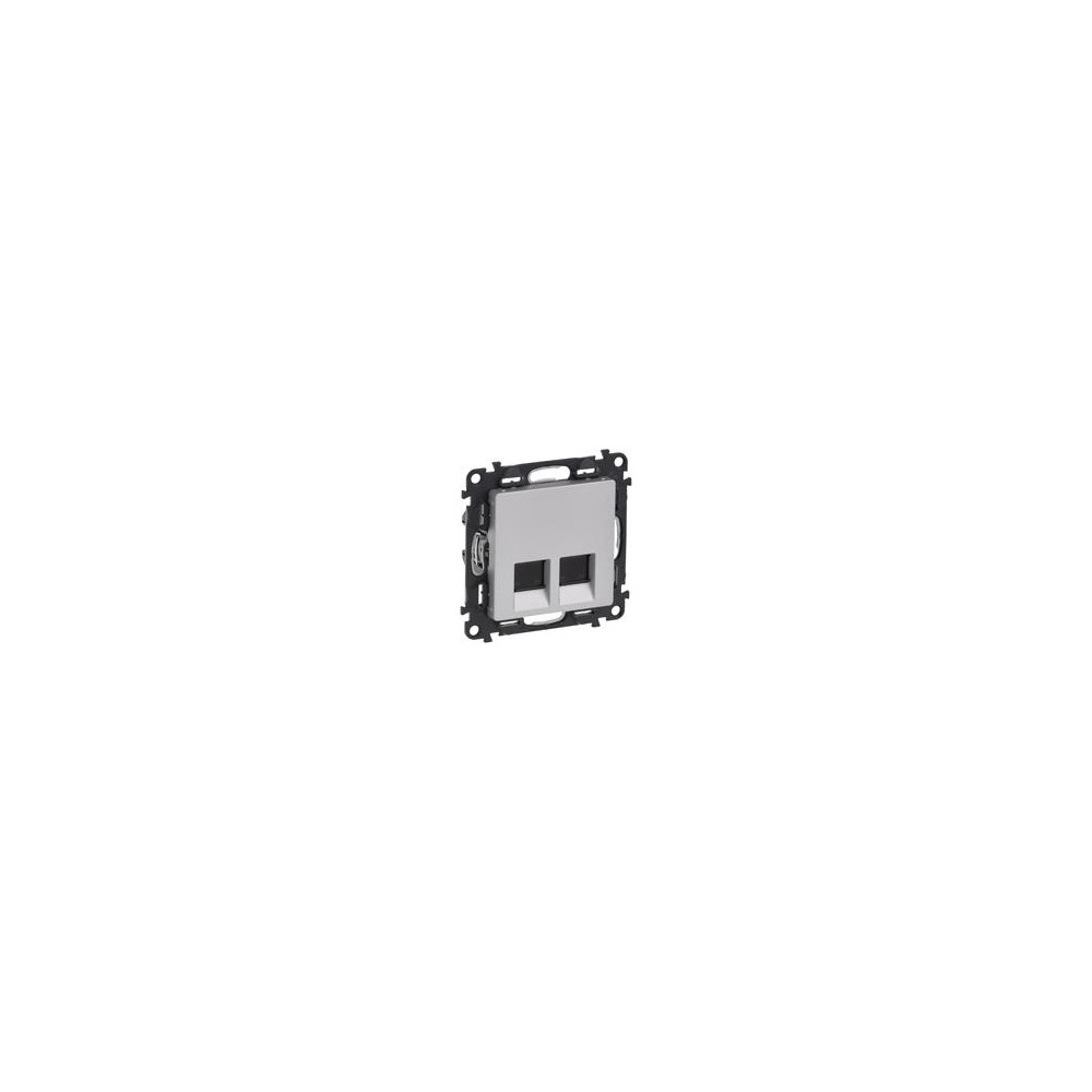 Розетка 2xRJ45 cat.5e UTP цвят алуминий Valena Life Legrand