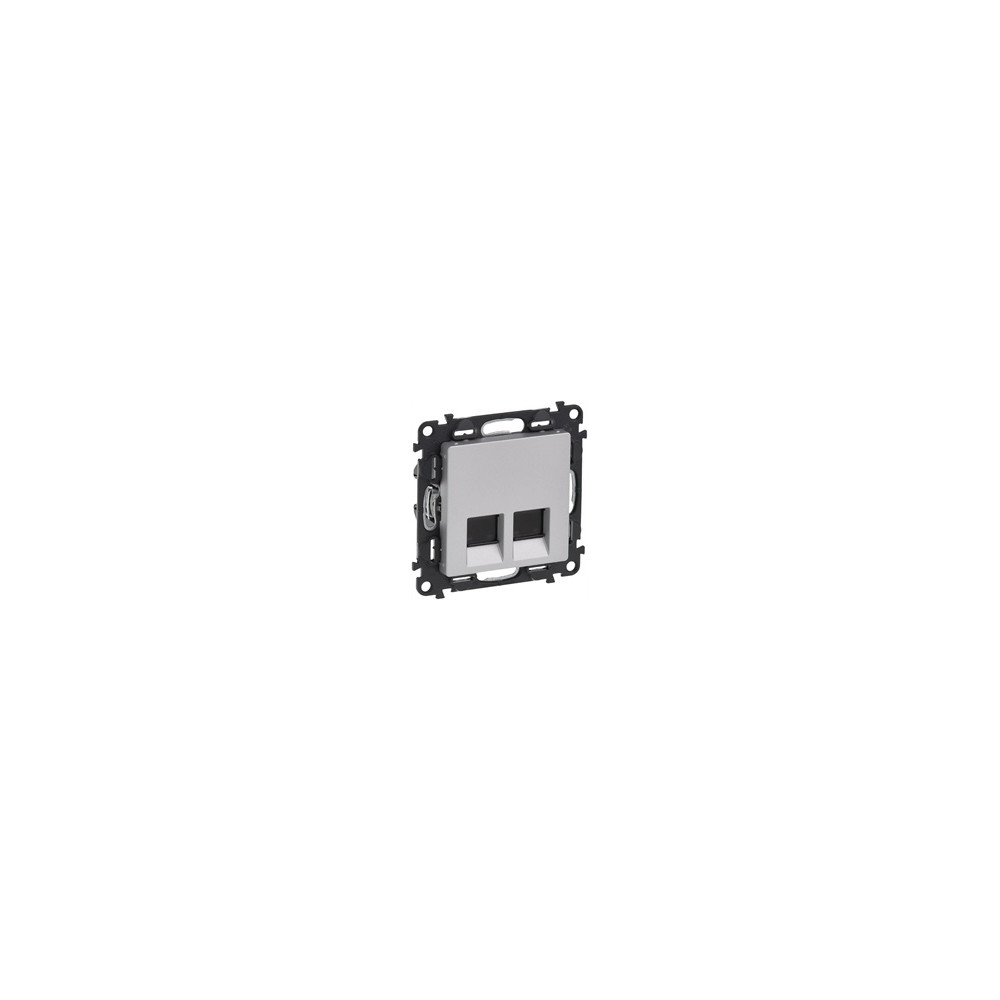 Розетка 2xRJ45 cat.6 UTP цвят алуминий Valena Life Legrand