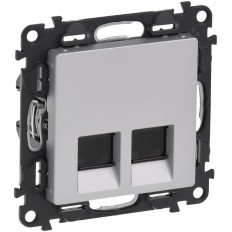 Розетка 2xRJ45 cat.6 UTP цвят алуминий Valena Life Legrand