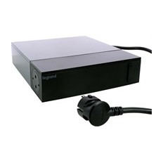 Разклонител TV ЧЕРЕН 4x2P+E + 4x2P с кабел 2 метра с гръмозащита Corner NEW Legrand