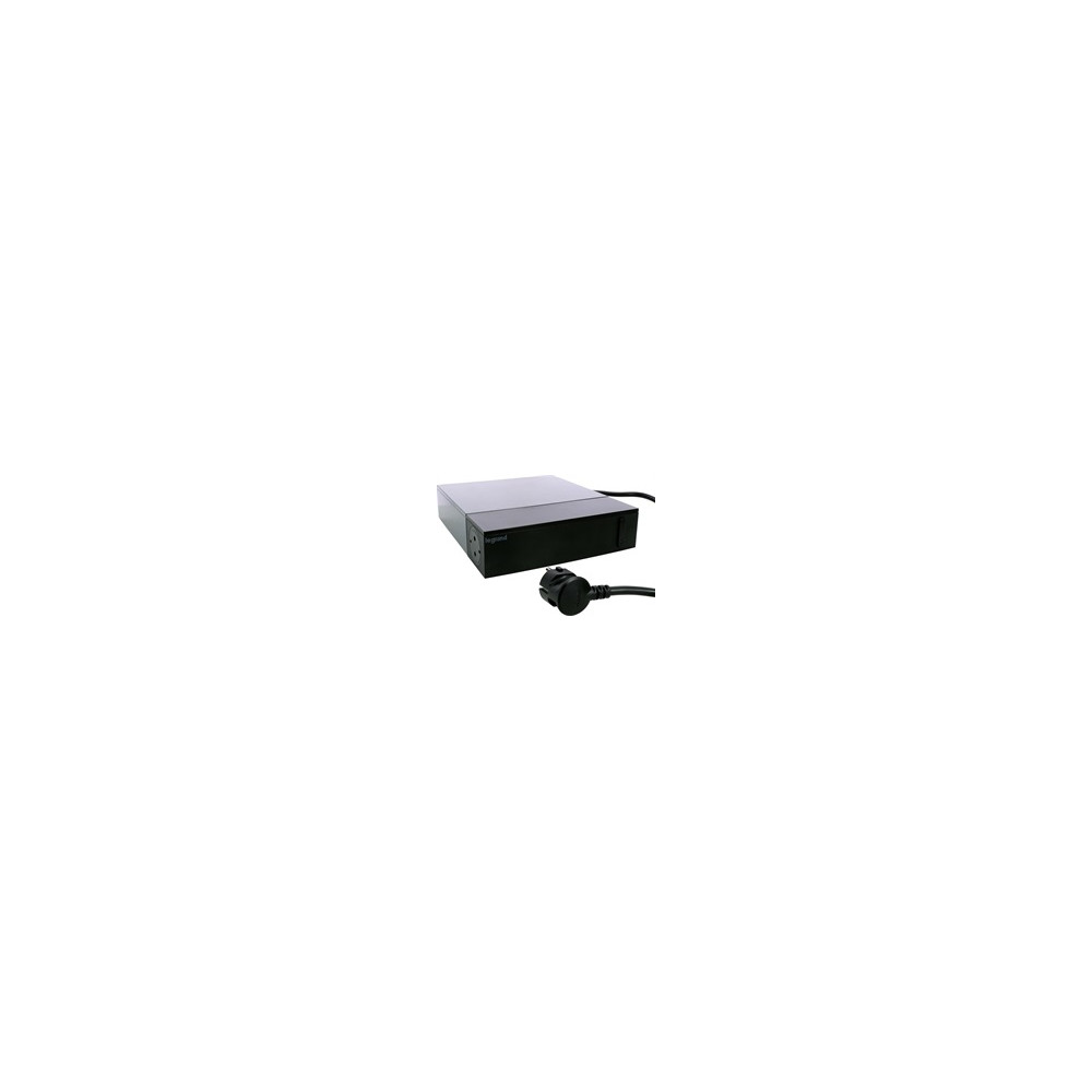 Разклонител TV ЧЕРЕН 4x2P+E + 4x2P с кабел 2 метра с гръмозащита Corner NEW Legrand