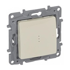 Двуполюсен ключ с LED индикация цвят крем Niloe Legrand