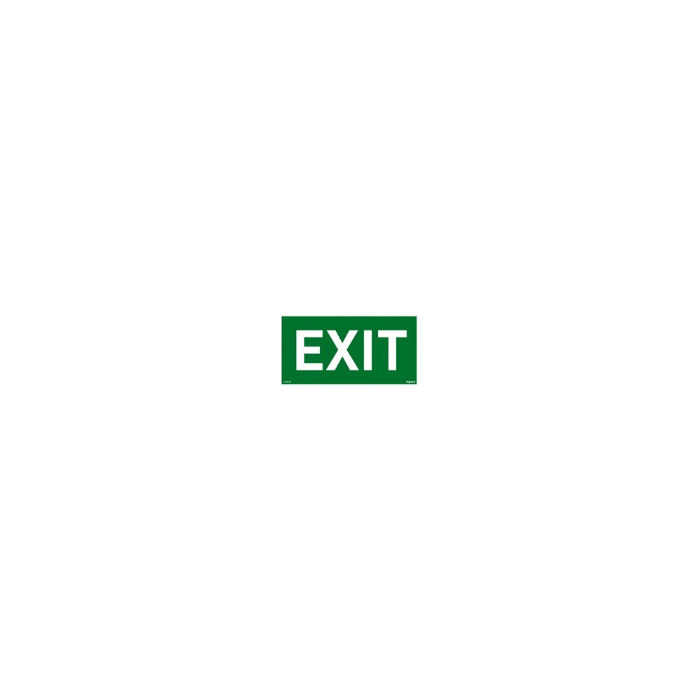 Надпис EXIT за евакуационен осветител 100х200мм Legrand
