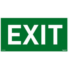 Надпис EXIT за евакуационен осветител 100х200мм Legrand