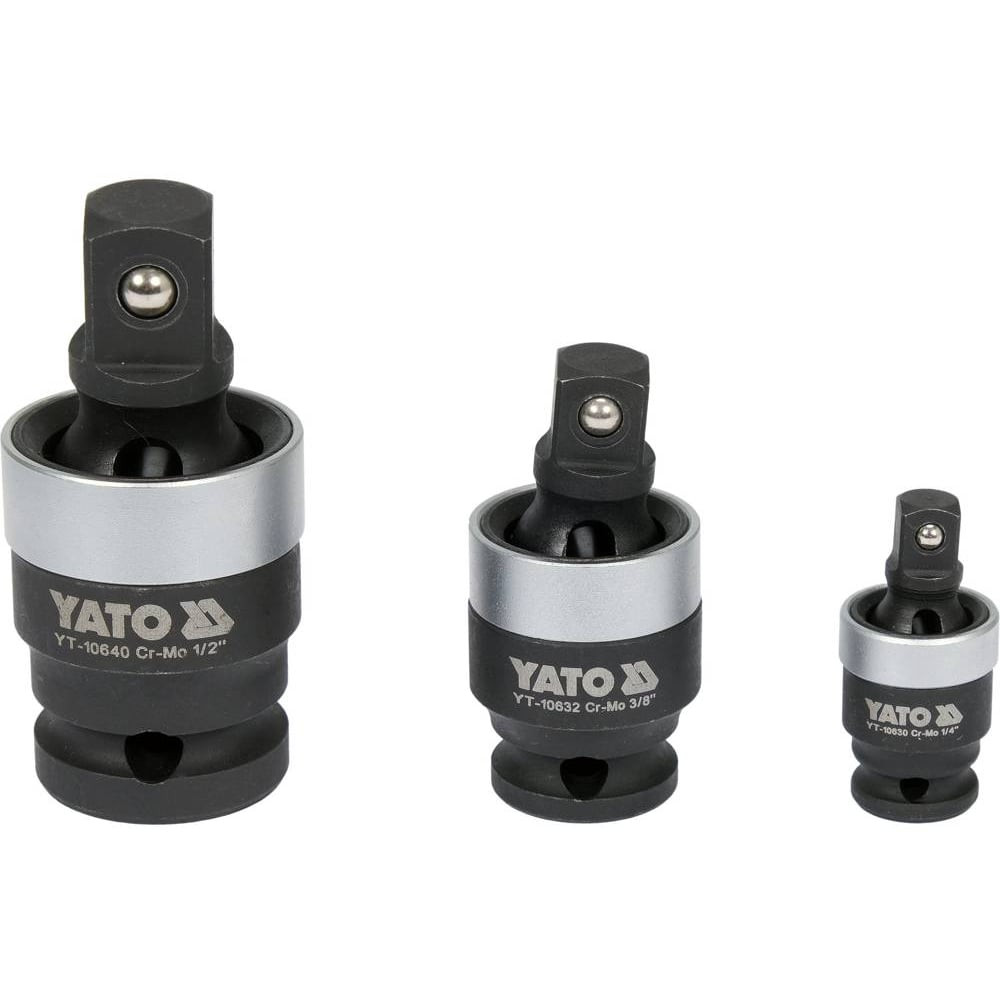 Комплект ударни кардани YATO, CrMo, 1/4", 3/8", 1/2" Комплект ударни кардани YATO, CrMo, 1/4", 3/8", 1/2"