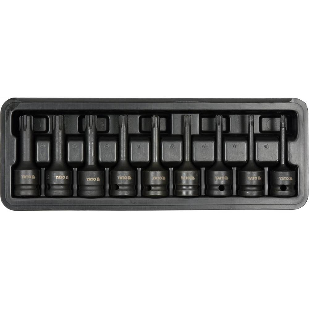 Комплект ударни вложки YATO, RIBE, 1/2", 9 части Комплект ударни вложки YATO, RIBE, 1/2", 9 части