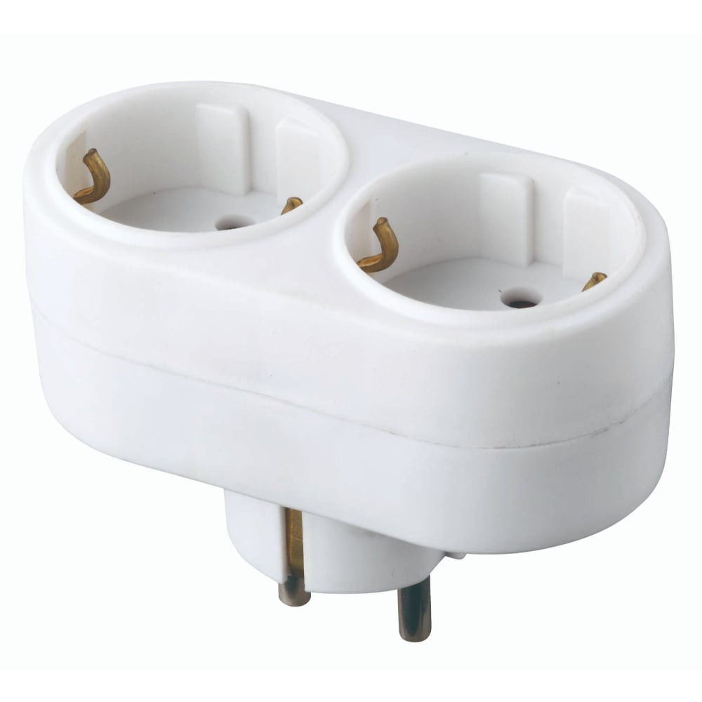 Адаптор с две гнезда, 250 V, 16 A, IP20 Адаптор с две гнезда, 250 V, 16 A, IP20