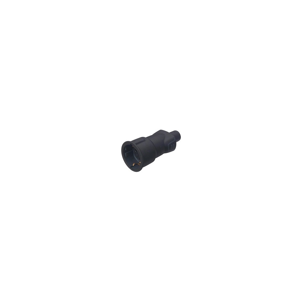 Куплунг черен 2P+Т 16A ІР44 250V гумиран Legrand