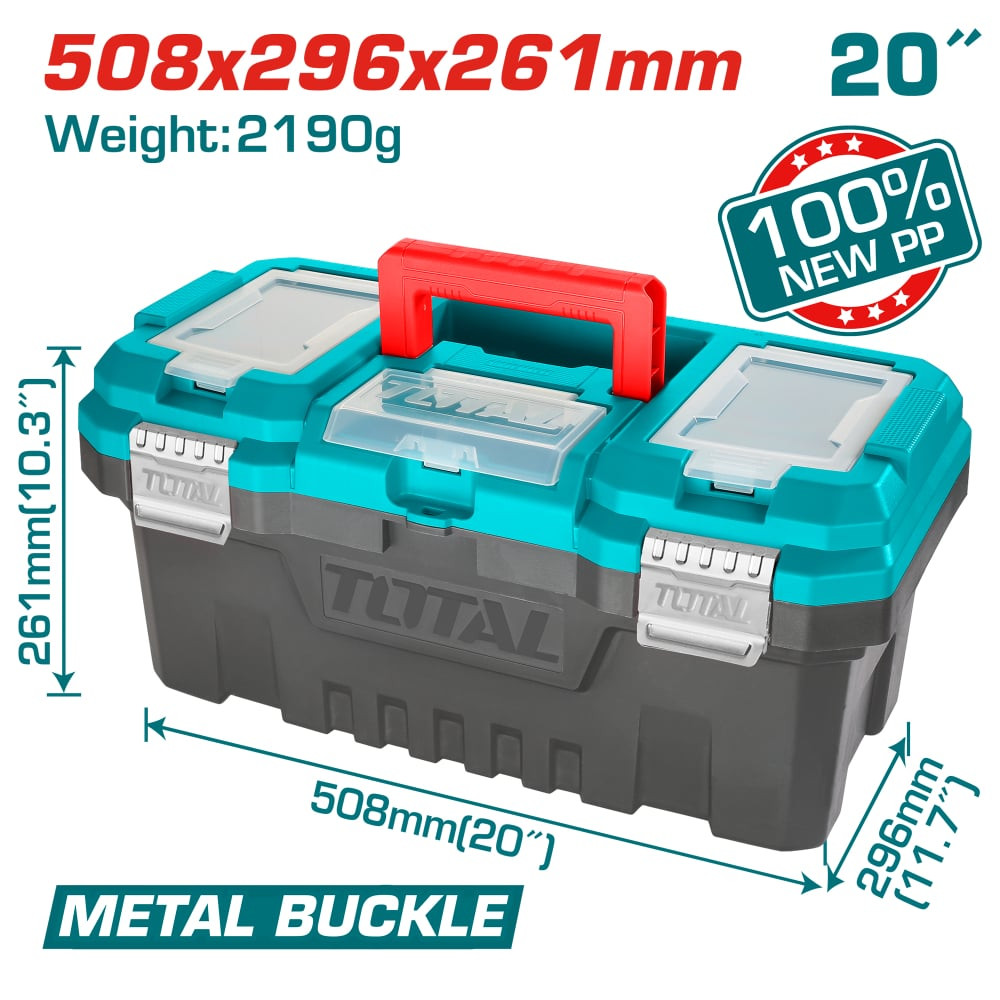 Куфар за инструменти TOTAL, PP, 508 x 296 x 261 мм