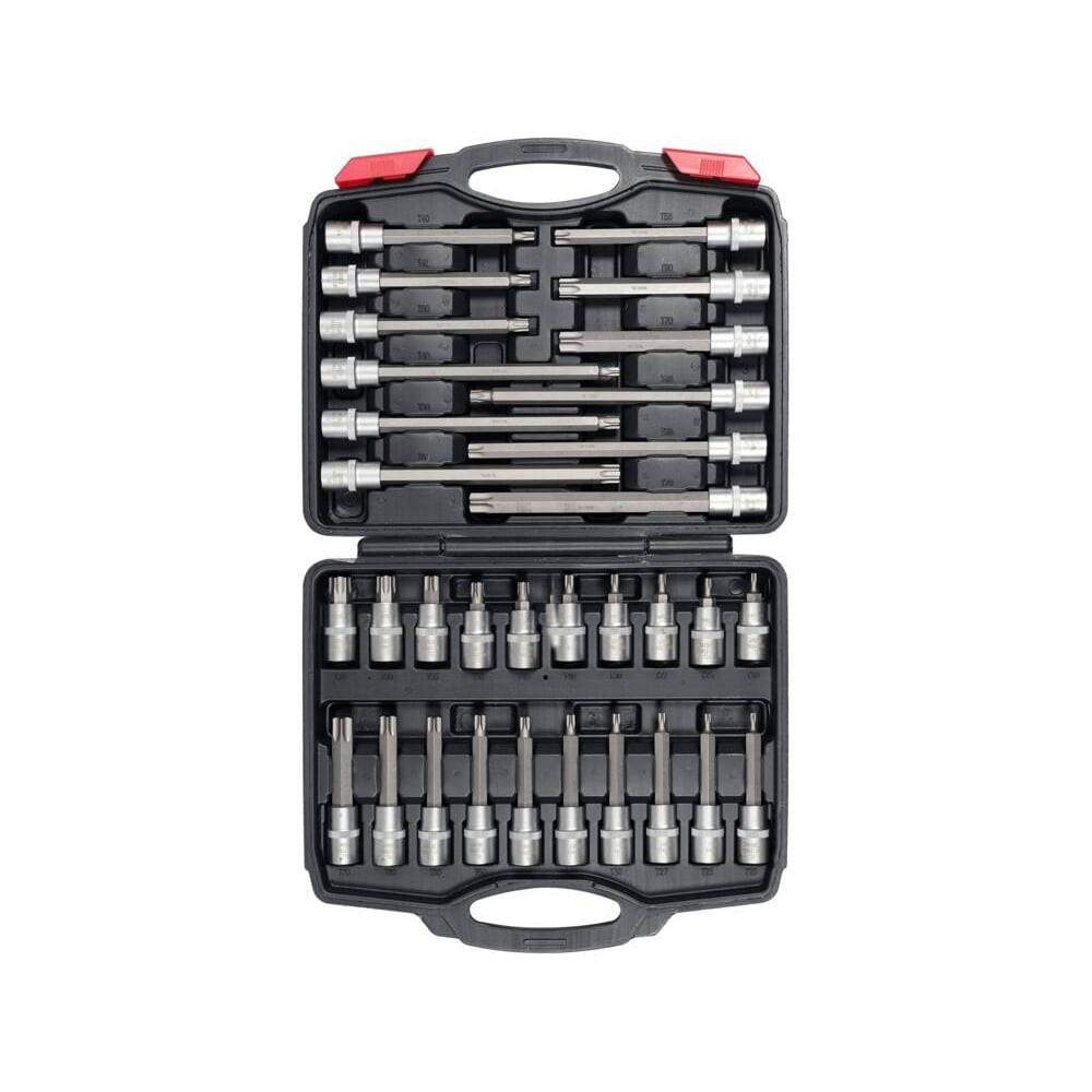 Комплект бит вложки YATO, TORX, 1/2", 32 части Комплект бит вложки YATO, TORX, 1/2", 32 части