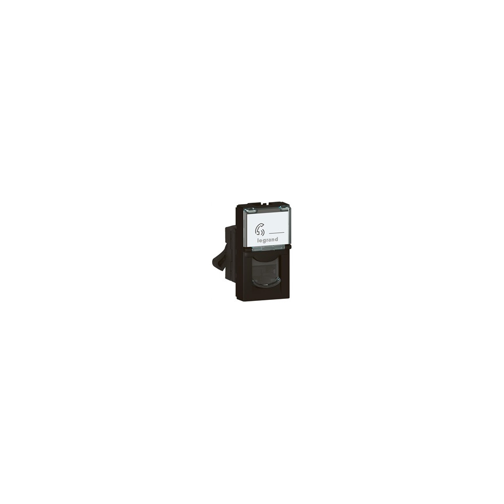 Розетка RJ45 cat.6 FTP 1 мод. цвят Черен Mosaic Legrand