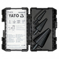 Комплект степенчати свредла YATO, 4 - 38 мм, 3 части