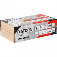 Комплект фрези за оберфреза YATO, опашка 8 мм, 6 части