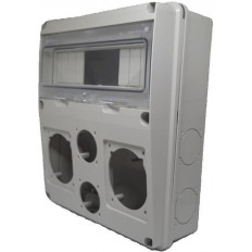 Табло за индустриални контакти и DIN модули IP55, UV, серия Enerbox /11 DIN, 2х16-32A и 6хшуко/ Scame