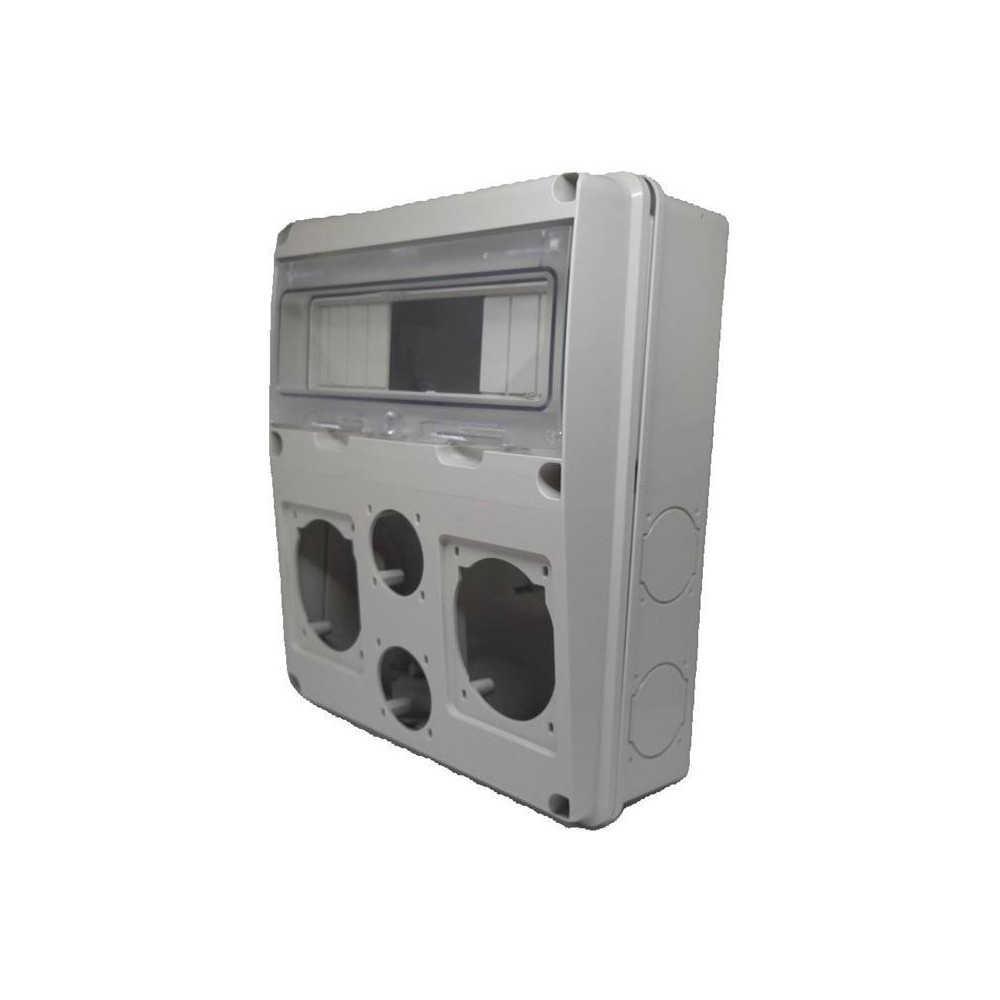 Табло за индустриални контакти и DIN модули IP55, UV, серия Enerbox /11 DIN, 2х16-32A и 6хшуко/ Scame