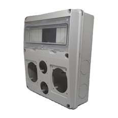Табло за индустриални контакти и DIN модули IP55, UV, серия Enerbox /11 DIN, 2х16-32A и 6хшуко/ Scame
