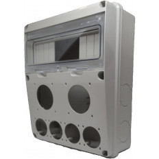 Табло за индустриални контакти и DIN модули IP55, UV, серия Enerbox /11 DIN, 2х16-32A и 8хшуко/ Scame