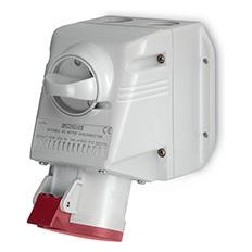 Промишлен контакт с ключ 0/I 3P+N+Е 32A IP44 серия Optima модел Combi Scame