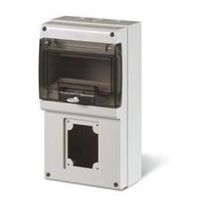 Табло за индустриални контакти и DIN модули IP66, UV, PG и М вход, серия Domino (8 DIN и 1х16A или 32A) Scame